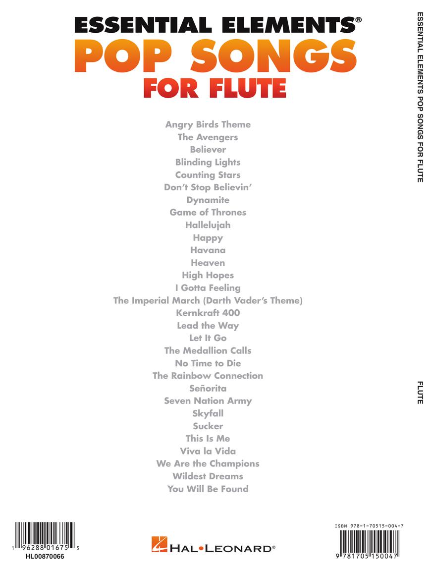 Essential Elements Pop Songs for Flute