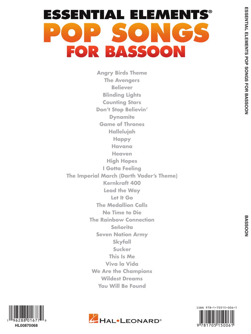 Essential Elements Pop Songs for Bassoon