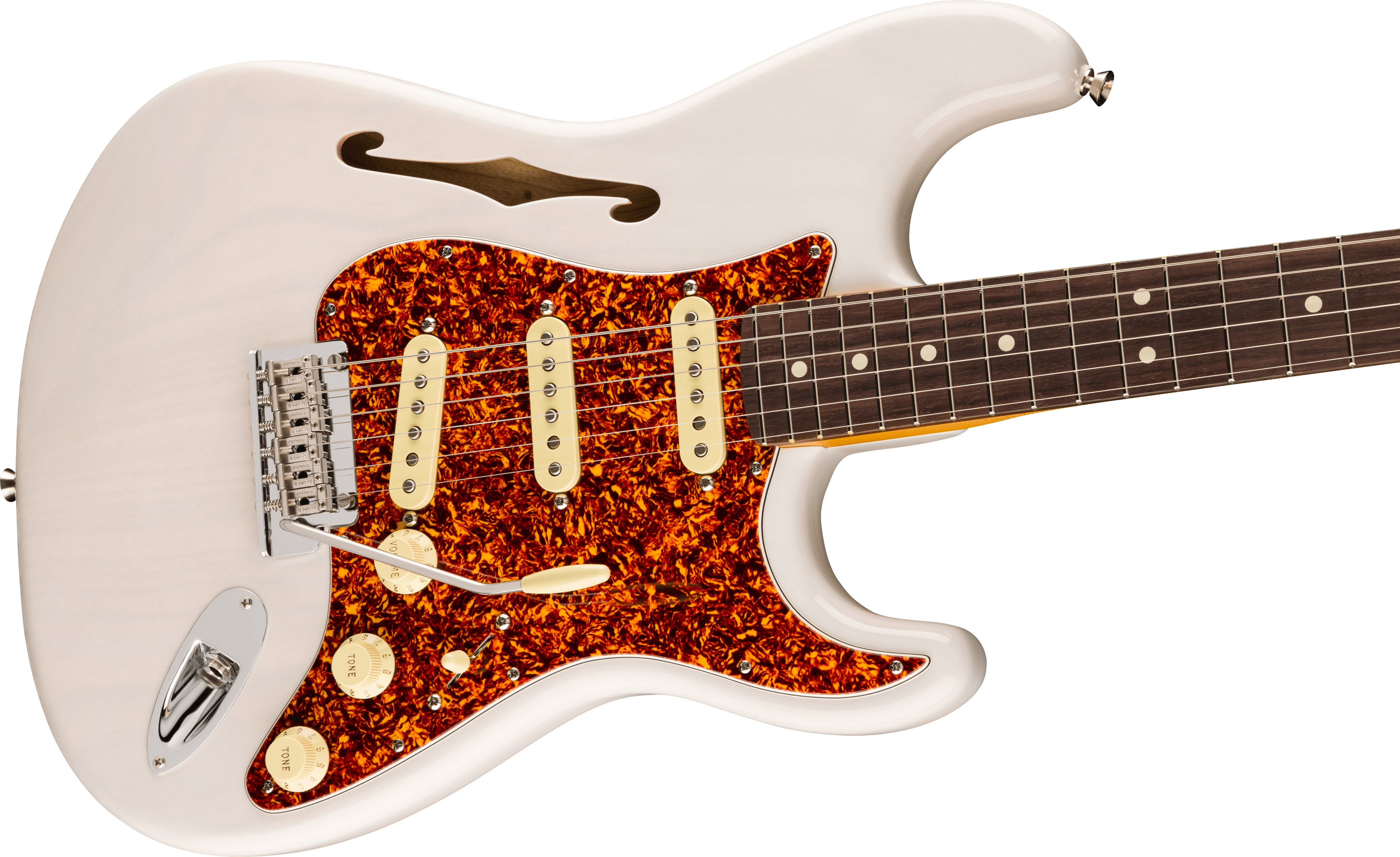 Fender American Professional II Stratocaster® Thinline, Rosewood Fingerboard, White Blonde