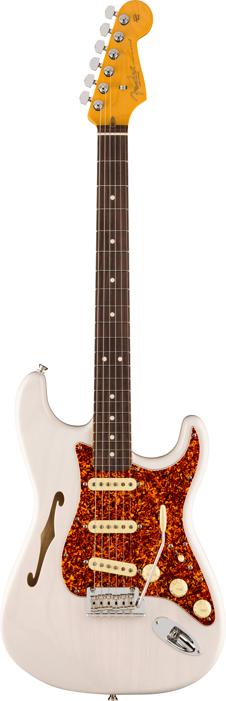 Fender American Professional II Stratocaster® Thinline, Rosewood Fingerboard, White Blonde