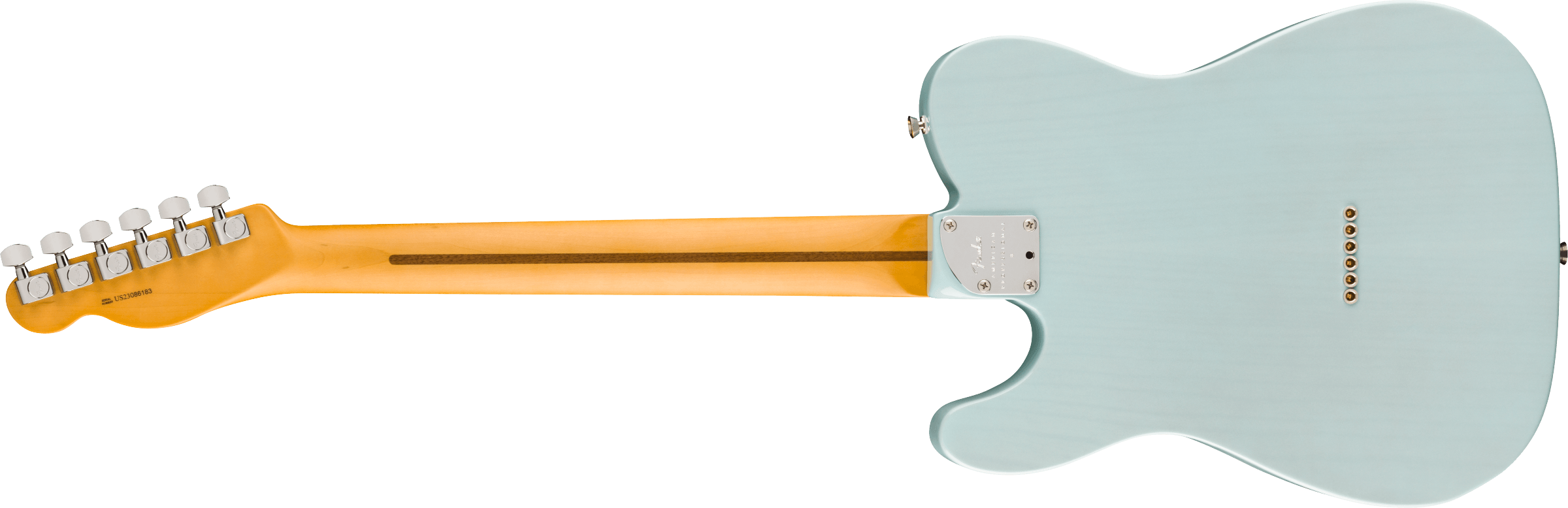 Fender American Professional II Telecaster® Thinline, Maple Fingerboard, Transparent Daphne Blue