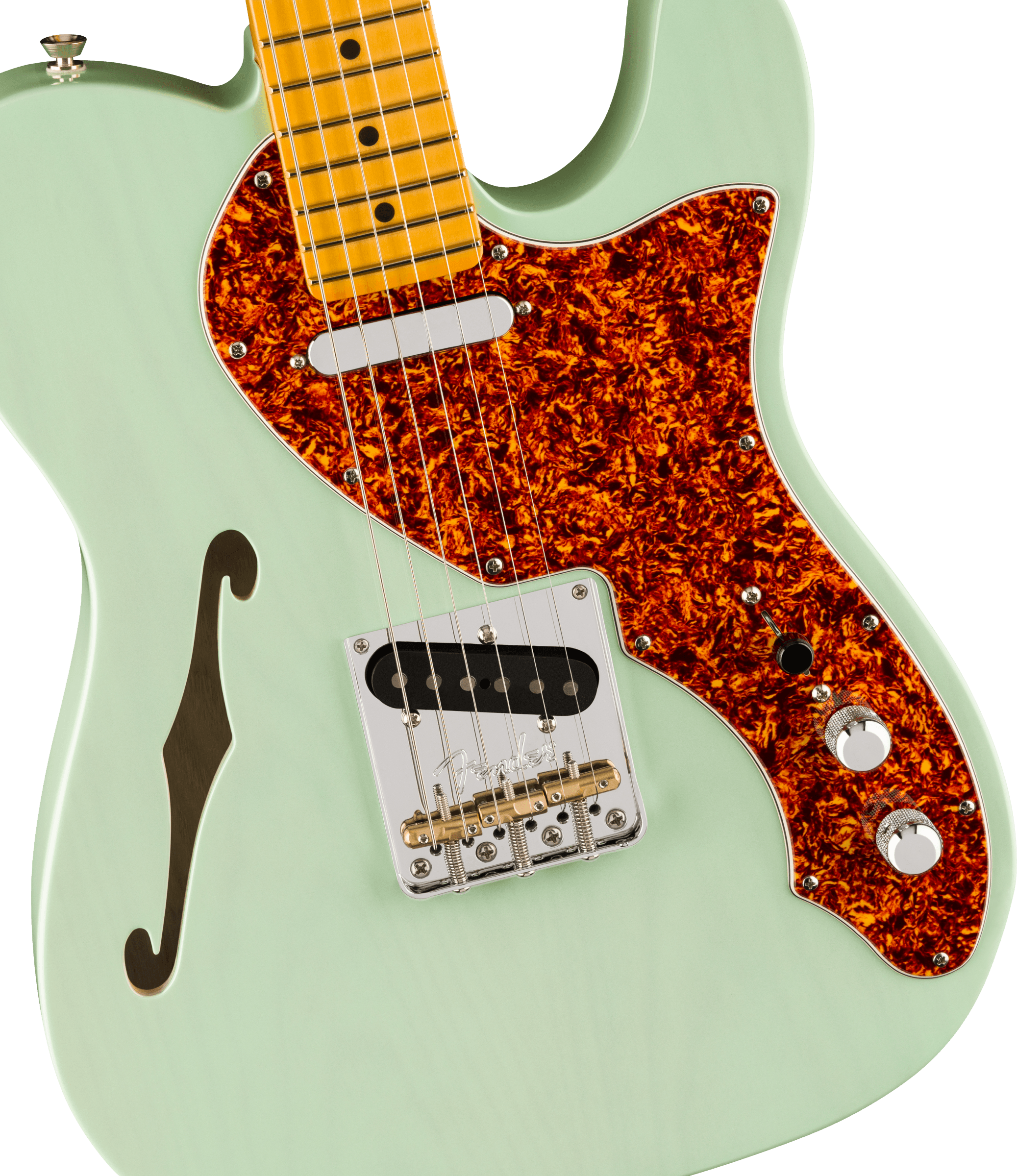 Fender American Professional II Telecaster® Thinline, Maple Fingerboard, Transparent Surf Green