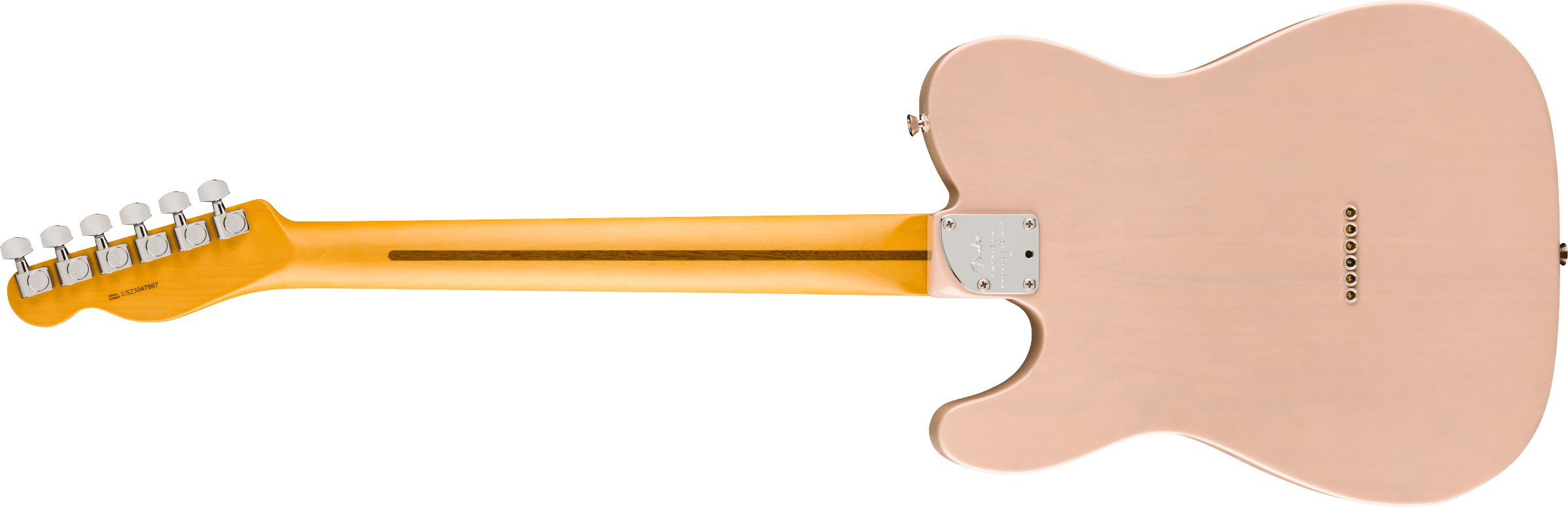 Fender American Professional II Telecaster® Thinline, Maple Fingerboard, Transparent Shell Pink