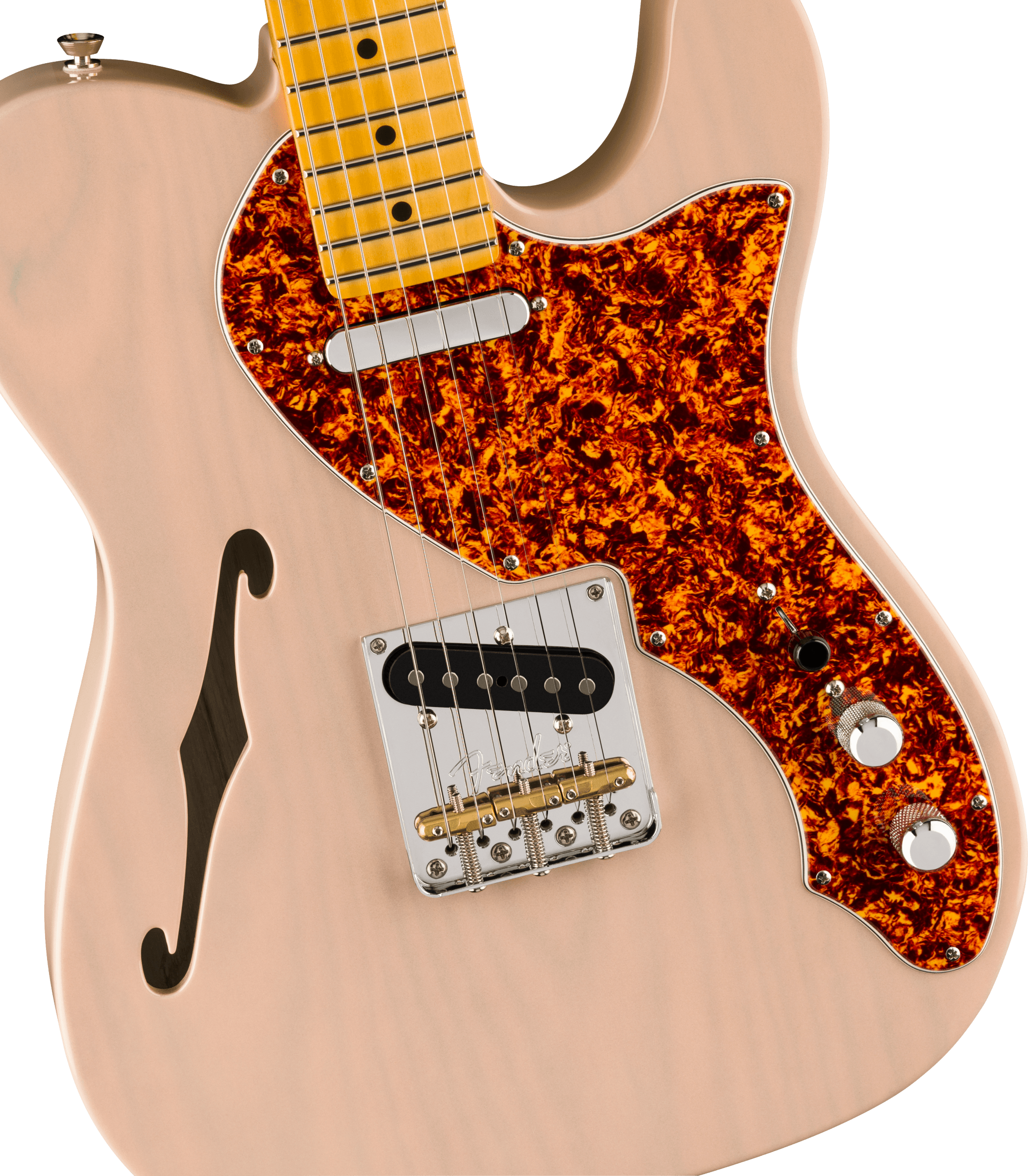 Fender American Professional II Telecaster® Thinline, Maple Fingerboard, Transparent Shell Pink