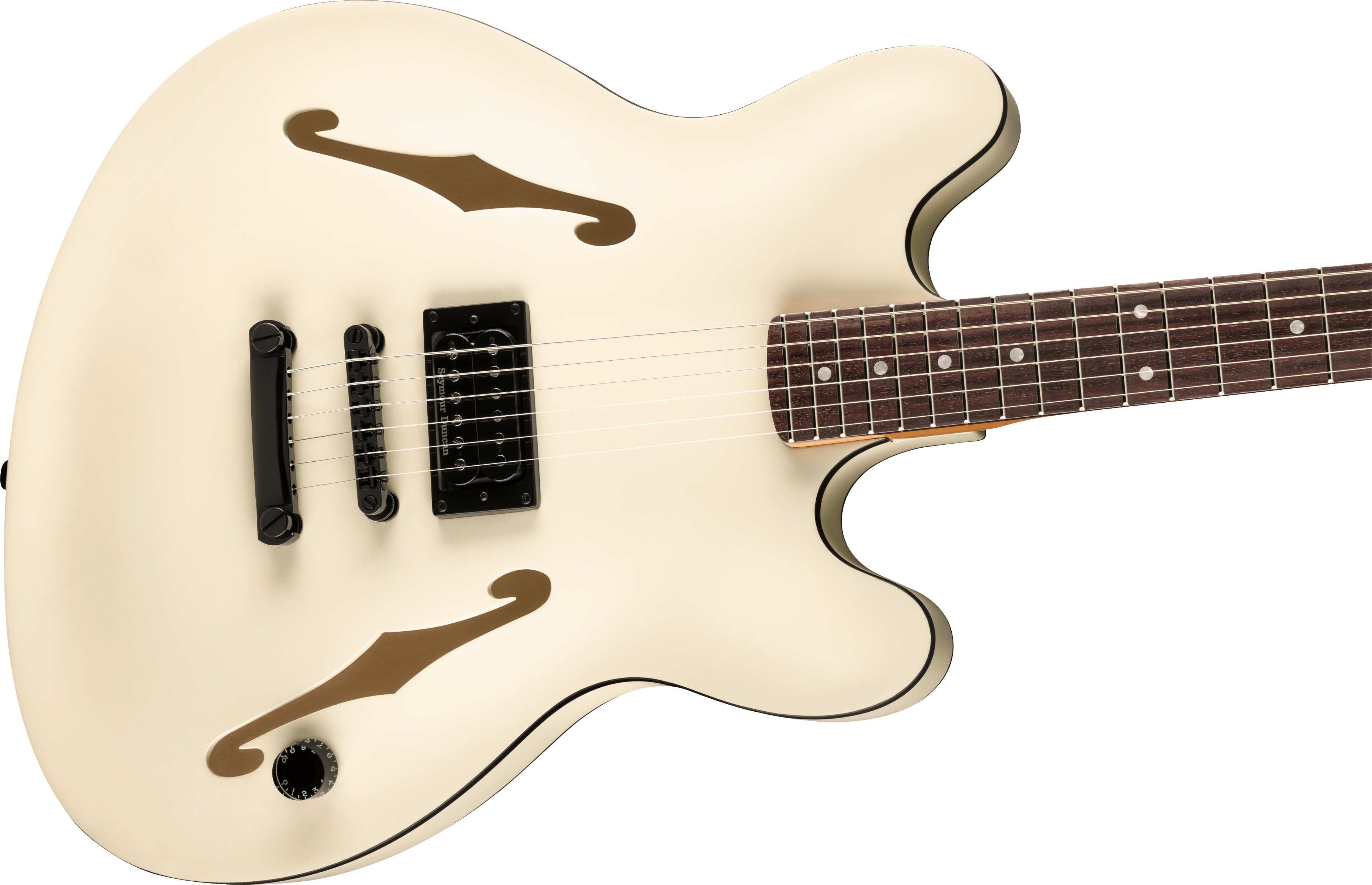 Fender Tom DeLonge Starcaster®, Rosewood Fingerboard, Black Hardware, Satin Olympic White