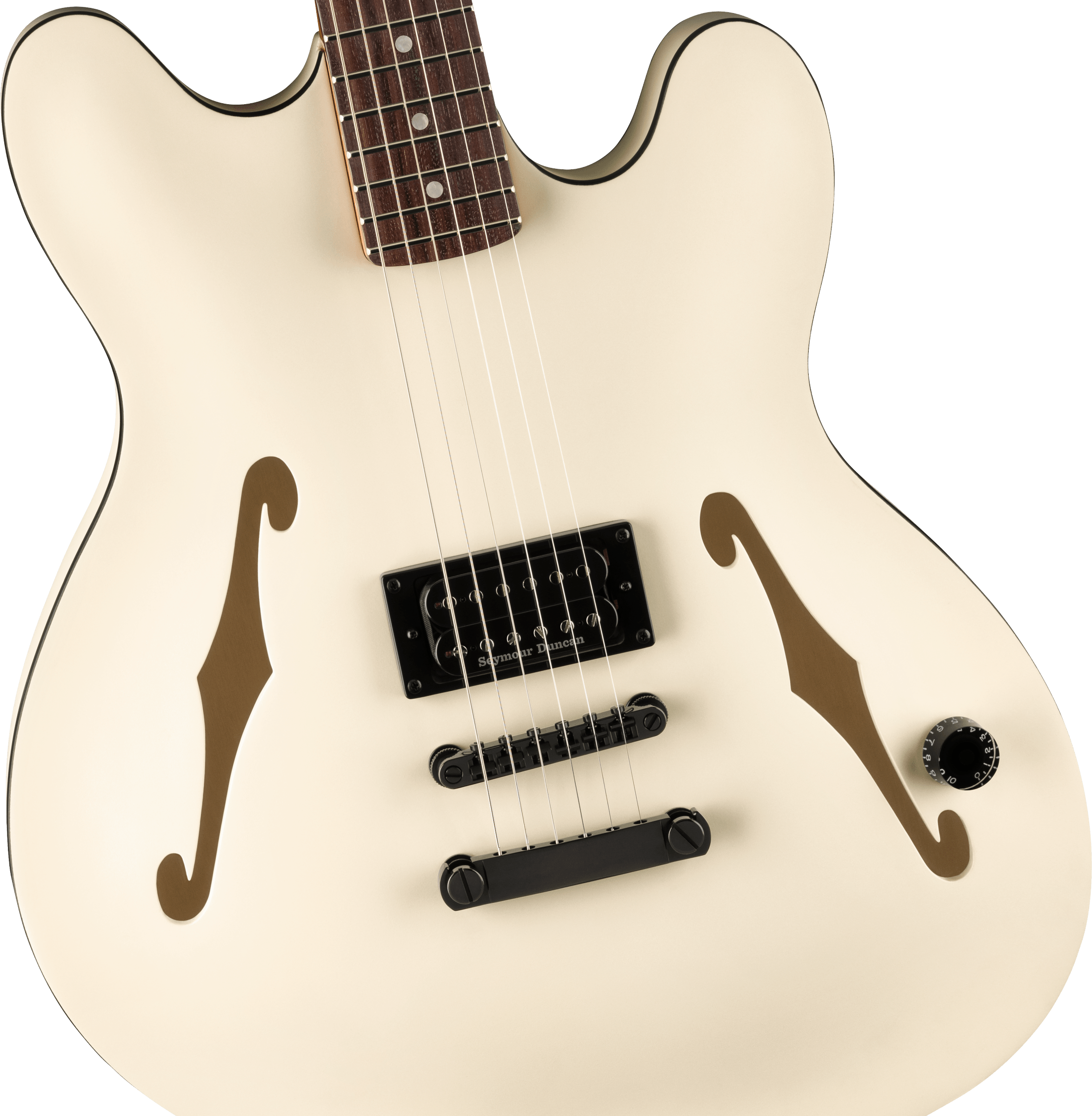 Fender Tom DeLonge Starcaster®, Rosewood Fingerboard, Black Hardware, Satin Olympic White