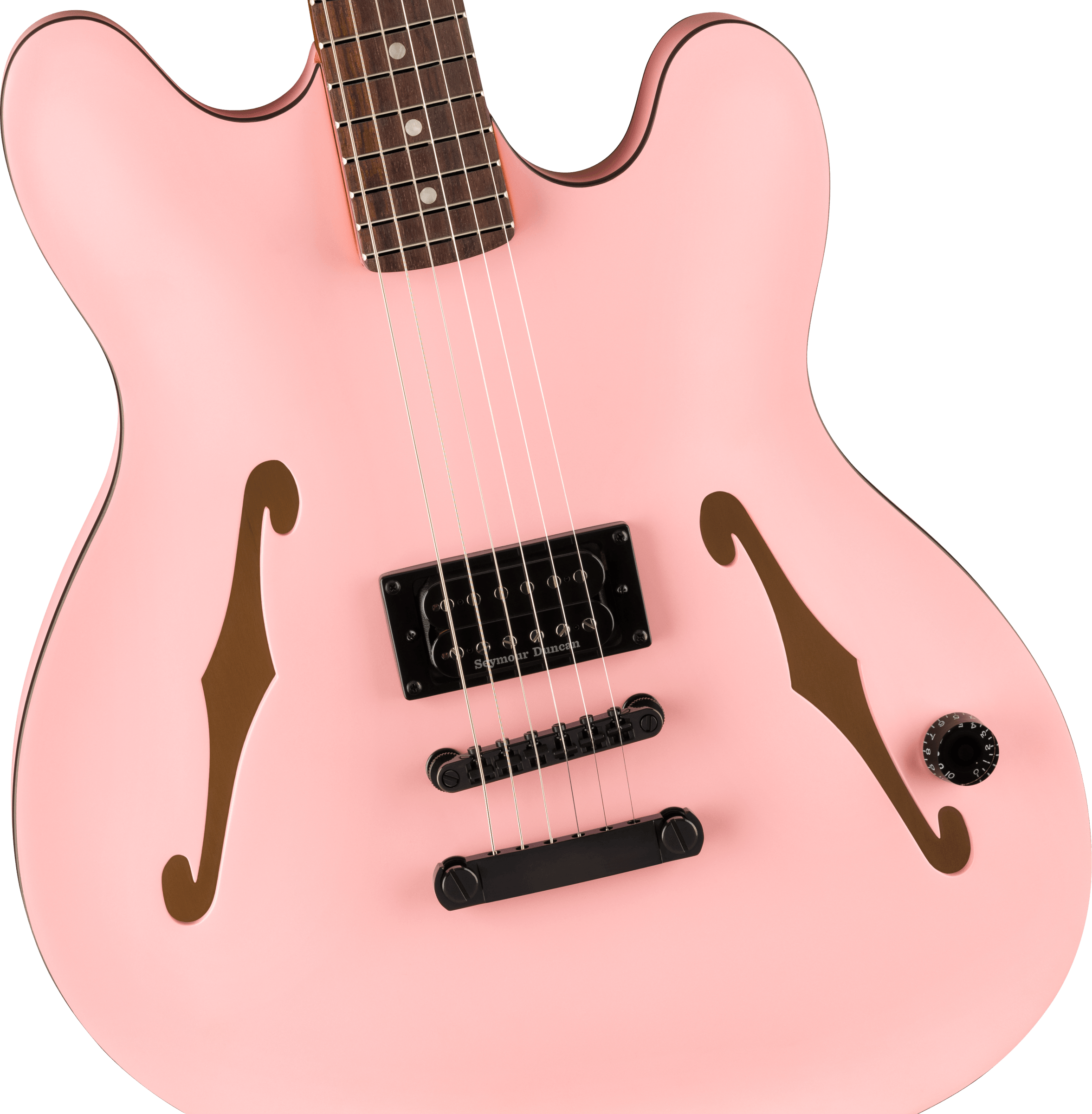 Fender Tom DeLonge Starcaster®, Rosewood Fingerboard, Black Hardware, Satin Shell Pink