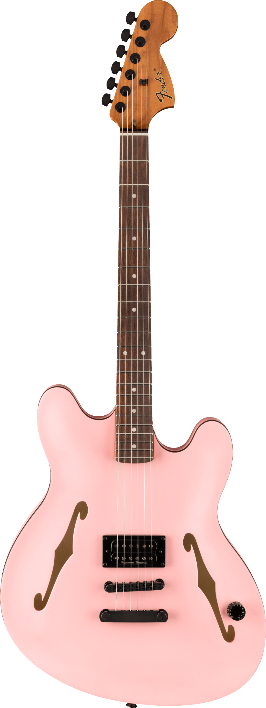 Fender Tom DeLonge Starcaster®, Rosewood Fingerboard, Black Hardware, Satin Shell Pink