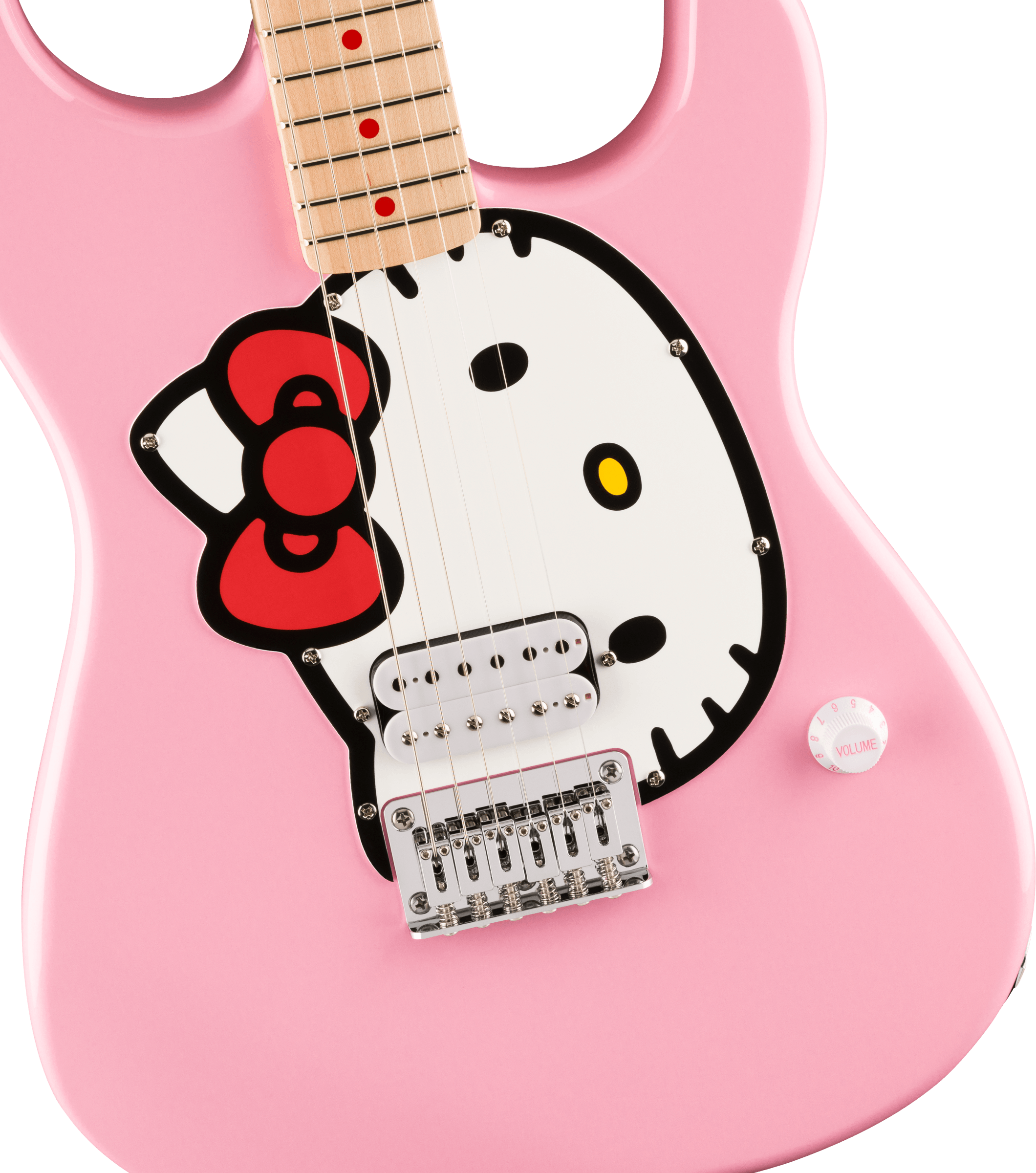 Squier Limited Edition Hello Kitty® Stratocaster® with Gig Bag, Maple Fingerboard, Pink