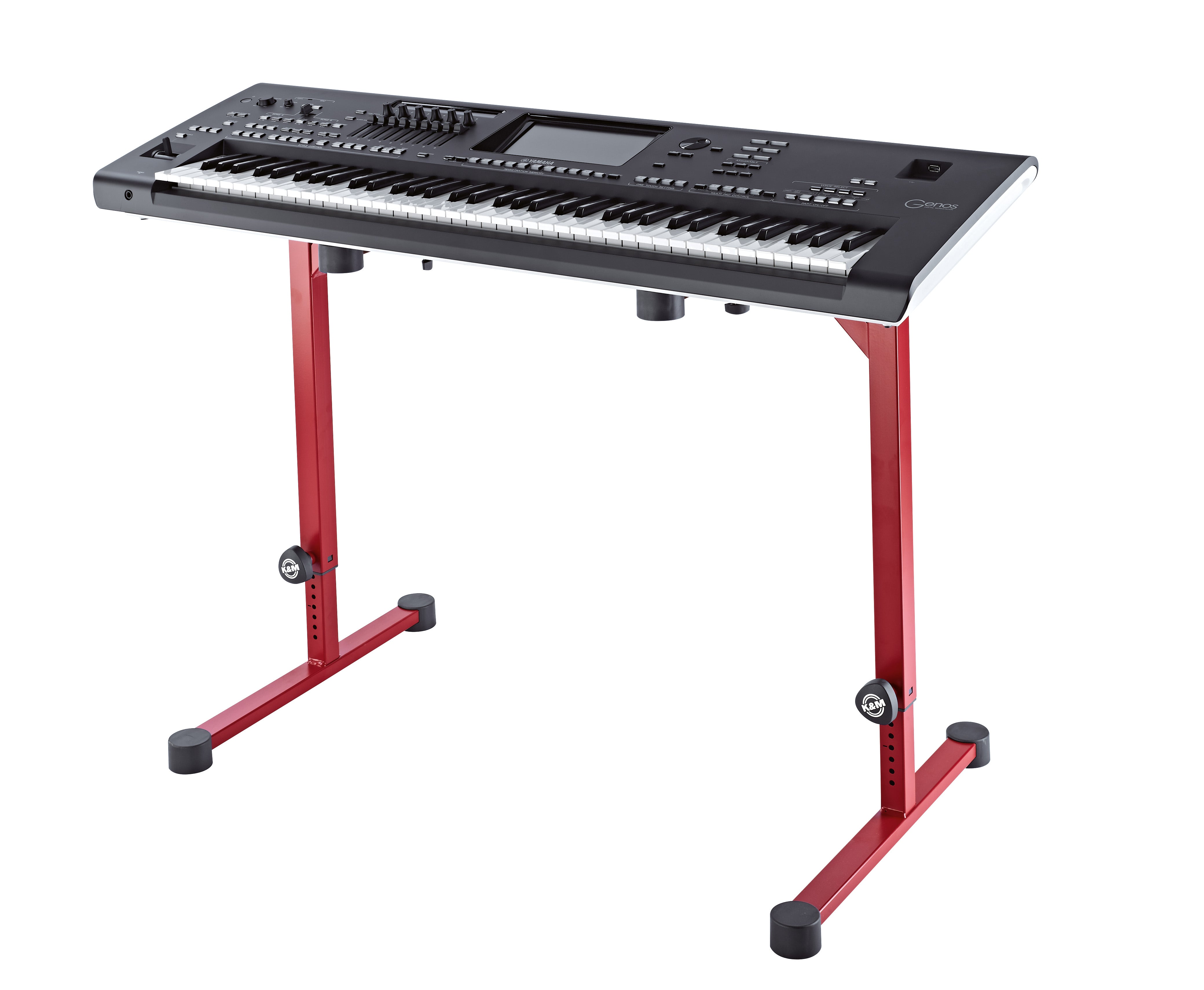 K&M 18810 Table-style keyboard stand »Omega«, Ruby Red