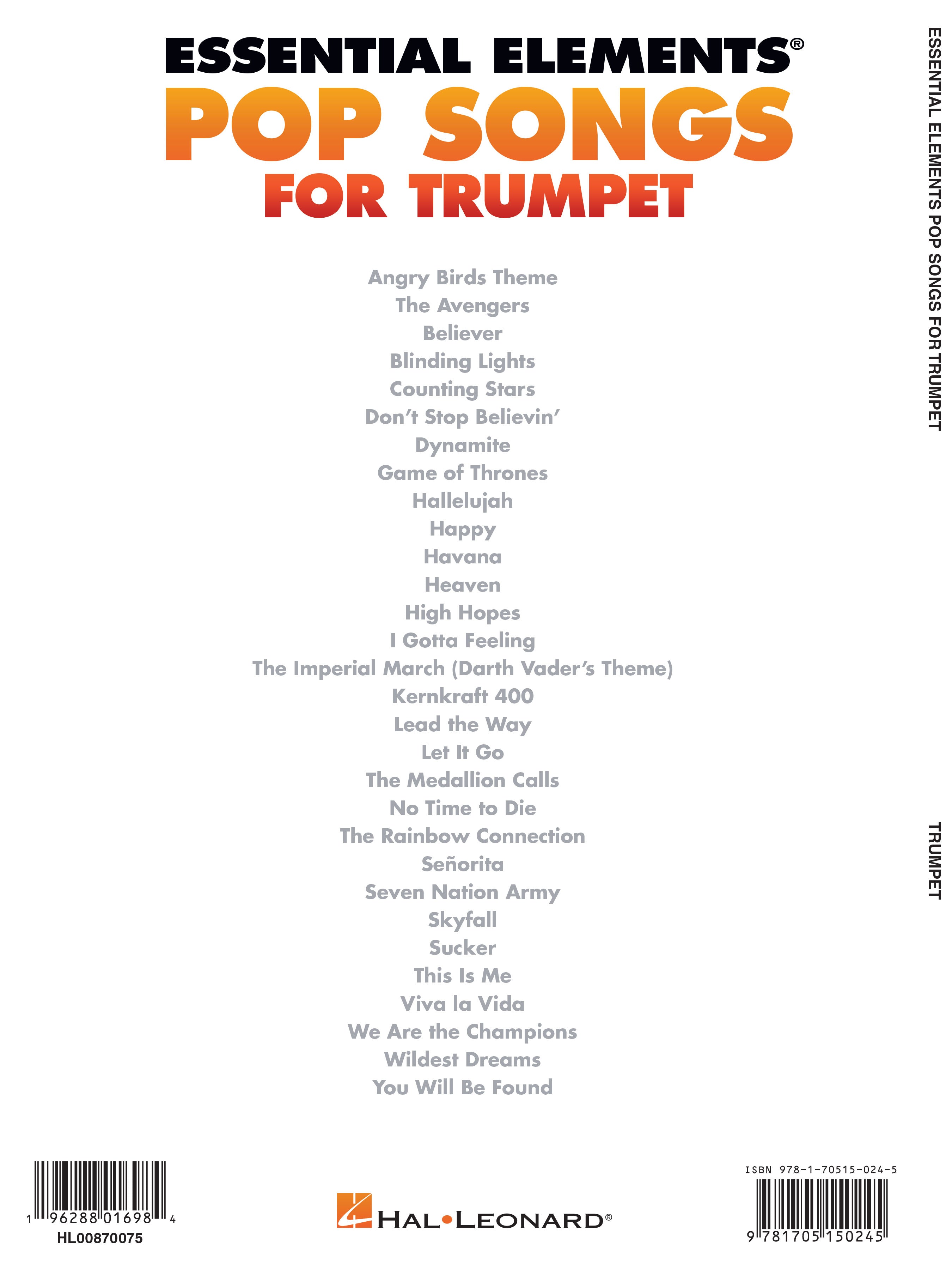 Essential Elements Pop Songs for Trumpet