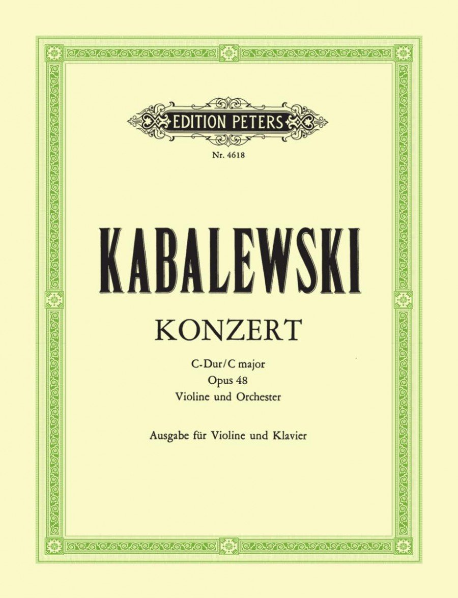 (#208) Kabalewski: Concerto in C, Op 48 for Violin and Piano