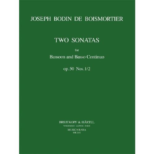 (#431) 2 Sonatas Op. 50 Nos. 1/2 in E minor and G major (for Bassoon and Basso Continuo)