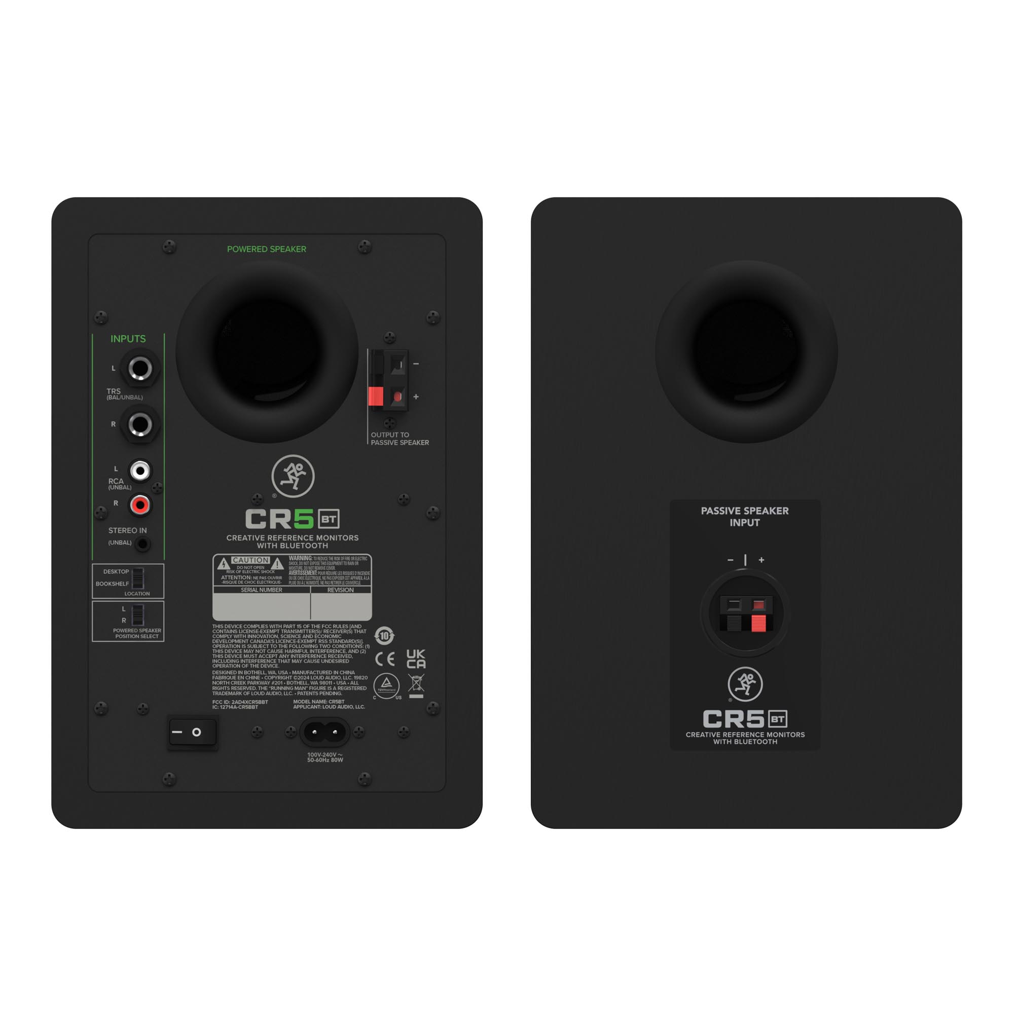 Mackie CR5BT 5.25" POWERED STUDIO MONITORS WITH TONE CONTROL AND BLUETOOTH®