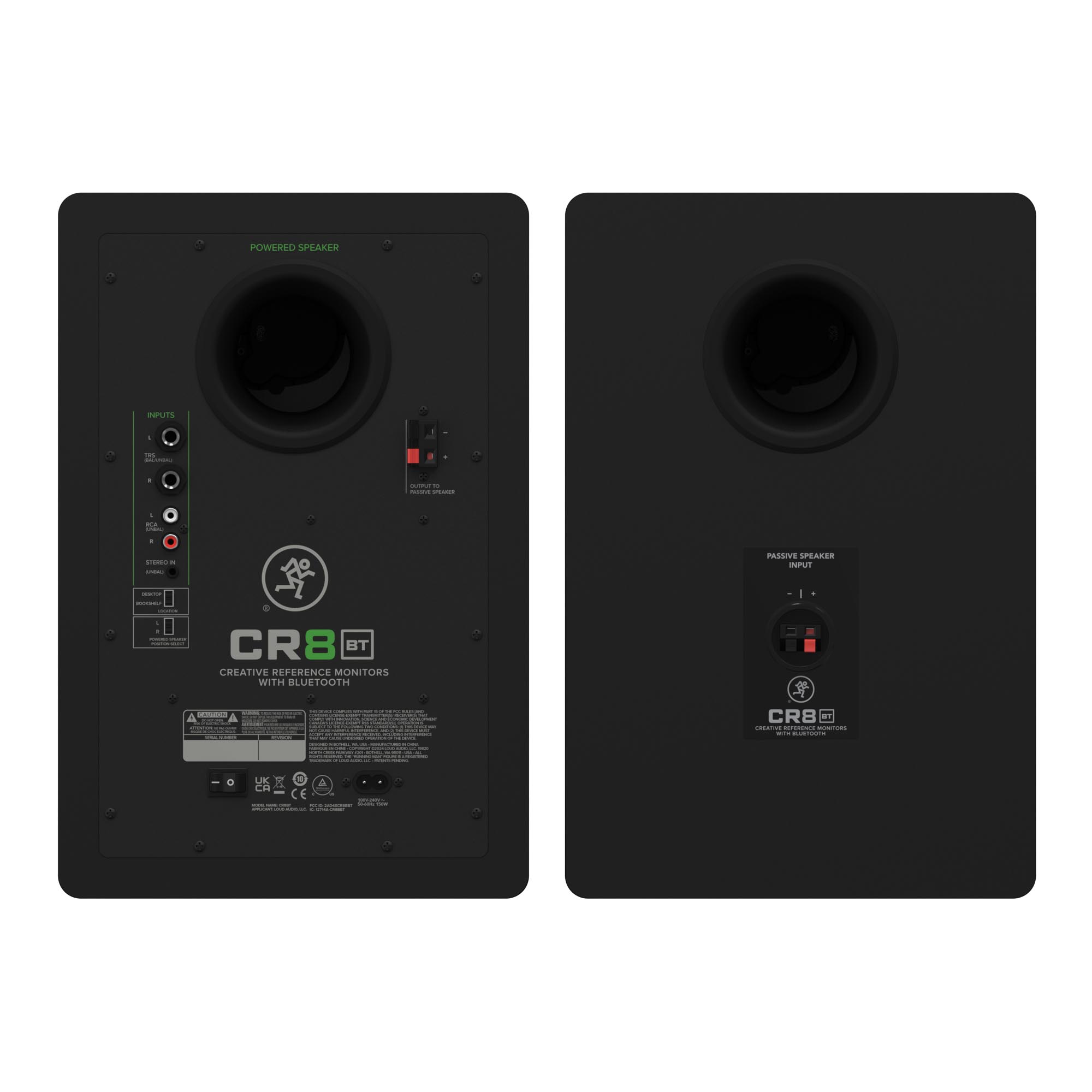 Mackie CR8BT 8" POWERED STUDIO MONITORS WITH TONE CONTROL AND BLUETOOTH®