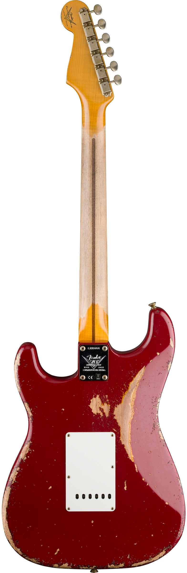 #28 Limited Edition 70th Anniversary 1954 Stratocaster® Heavy Relic®, 1-Piece Quartersawn 2A Flame Maple Neck, Aged Cimarron Red over 2-Color Sunburst