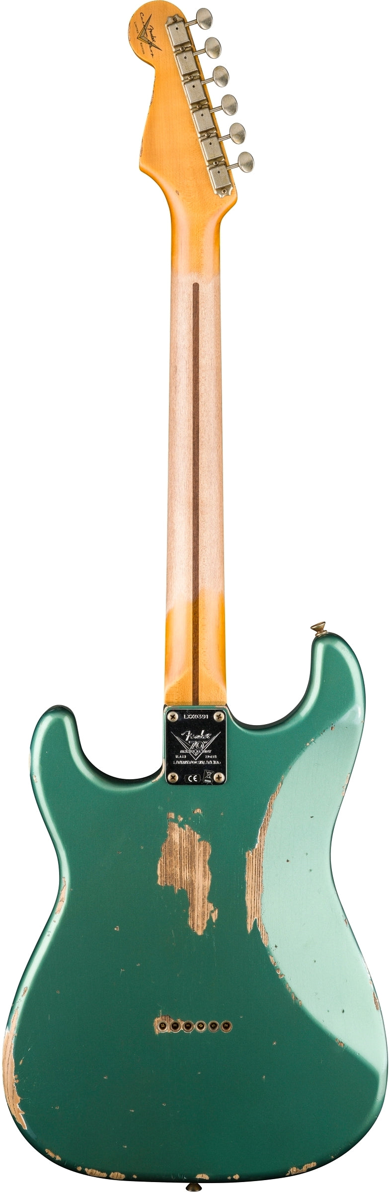 #24 Limited Edition 1954 Hardtail Stratocaster® Heavy Relic®, 1-Piece Quartersawn Maple Neck, Super Faded Aged Sherwood Green Metallic