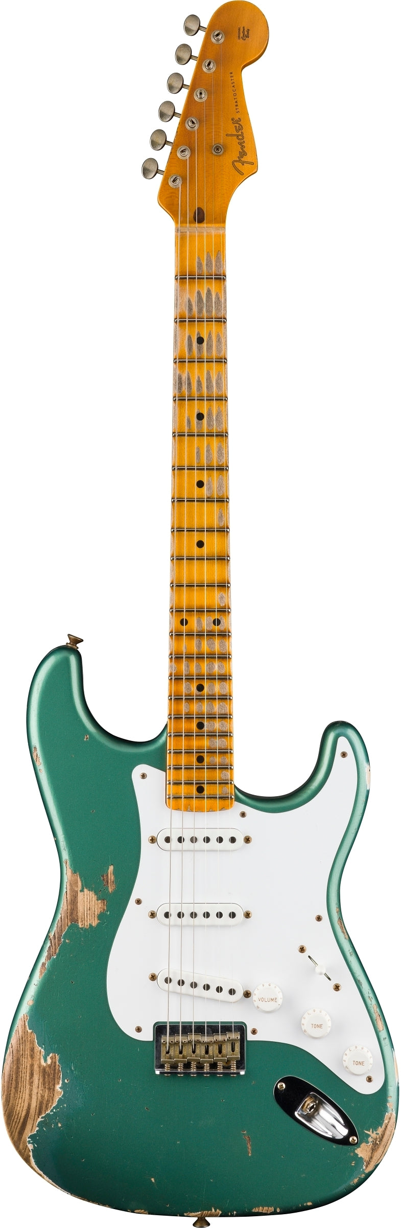 #24 Limited Edition 1954 Hardtail Stratocaster® Heavy Relic®, 1-Piece Quartersawn Maple Neck, Super Faded Aged Sherwood Green Metallic