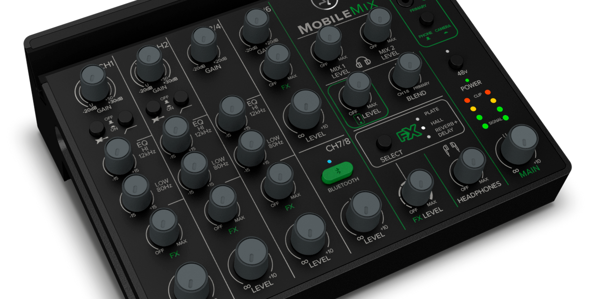 Mackie MobileMix 8-CH USB-Powerable Mixer for A/V Production, Live