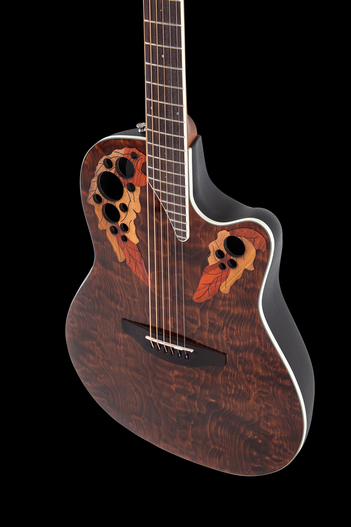 Ovation E-Acoustic Guitar Celebrity Elite Plus Super Shallow, Brown Dark Natural Wood