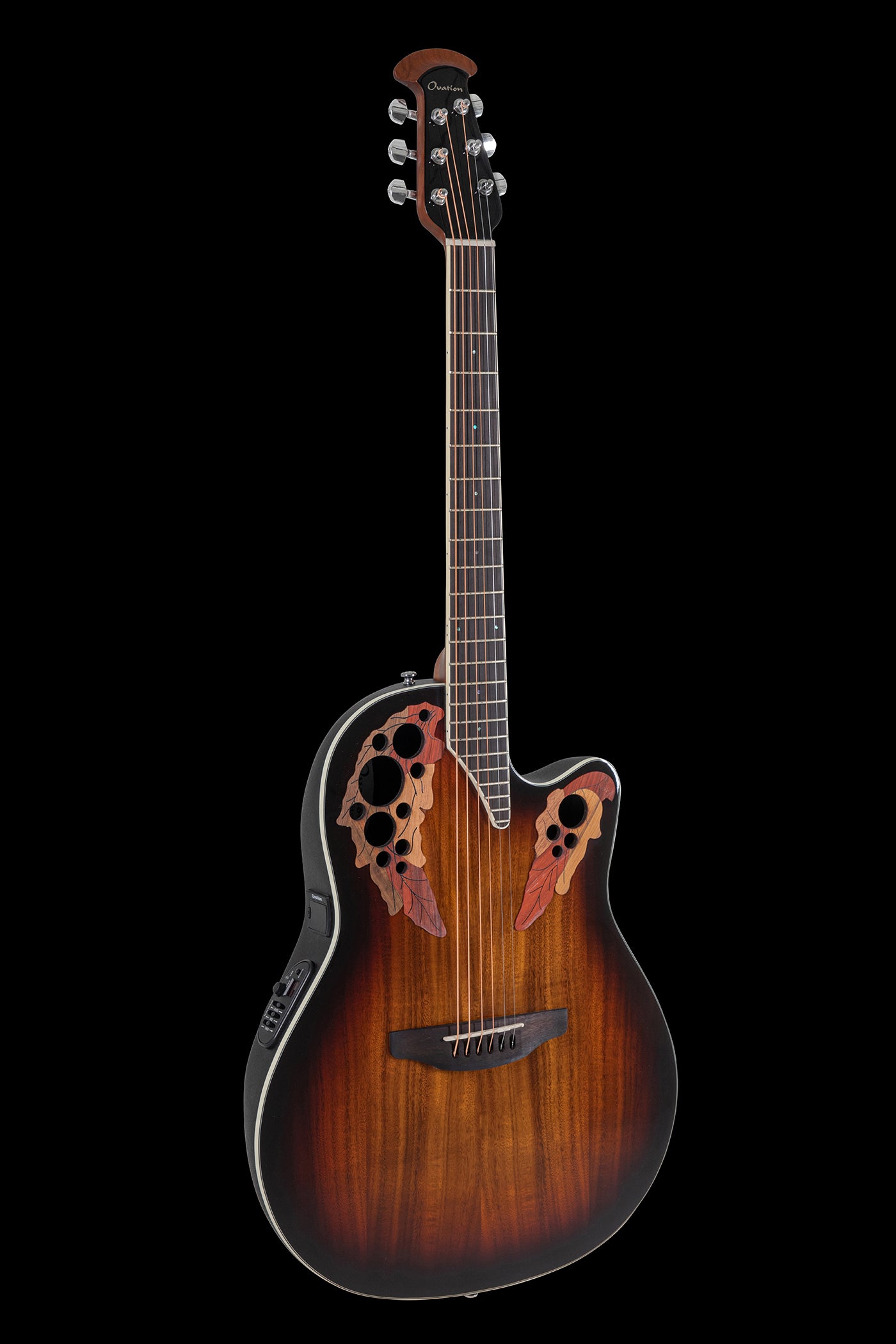 Ovation E-Acoustic Guitar Celebrity Elite Plus Super Shallow, Koa Burst