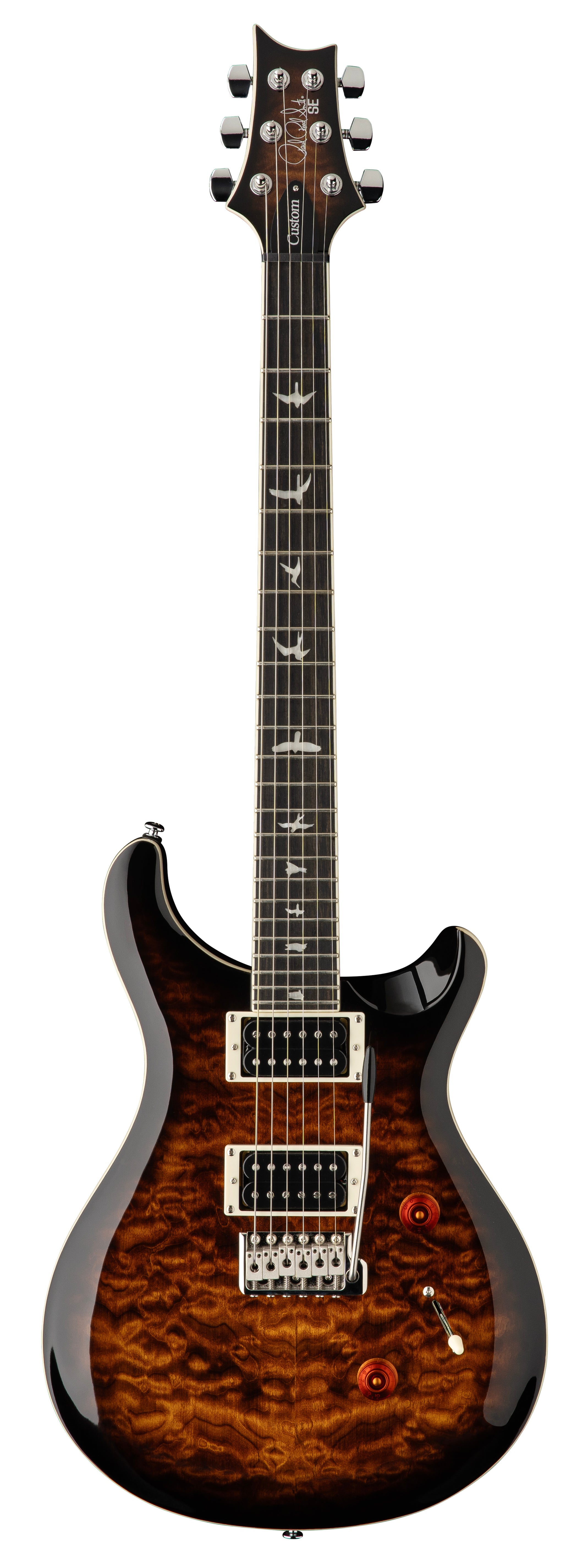 PRS SE Custom 24 Quilt (Black Gold Burst)