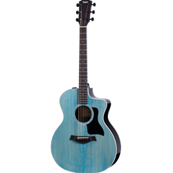 Taylor 214CE-DLX-LTD-BLUE Grand Auditorium Acoustic Electric Guitar Trans Blue Top