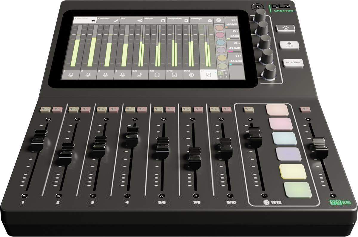  Mackie DLZ Creator Adaptive Digital Mixer for Podcasting,  Streaming and  with User Modes, Mix Agent Technology, Auto Mix,  Onyx80 Mic Preamps : Musical Instruments