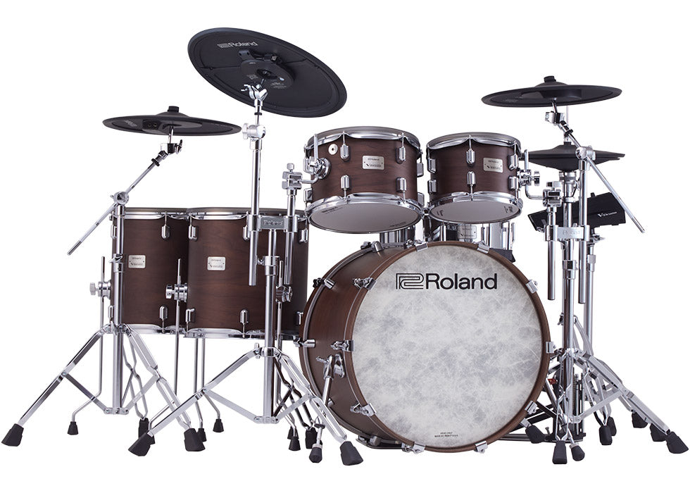 [2024 最新行貨] ROLAND VAD-716 V-Drums Electronic Drum Set 電子鼓 - Satin Walnut [*3年保養行貨]