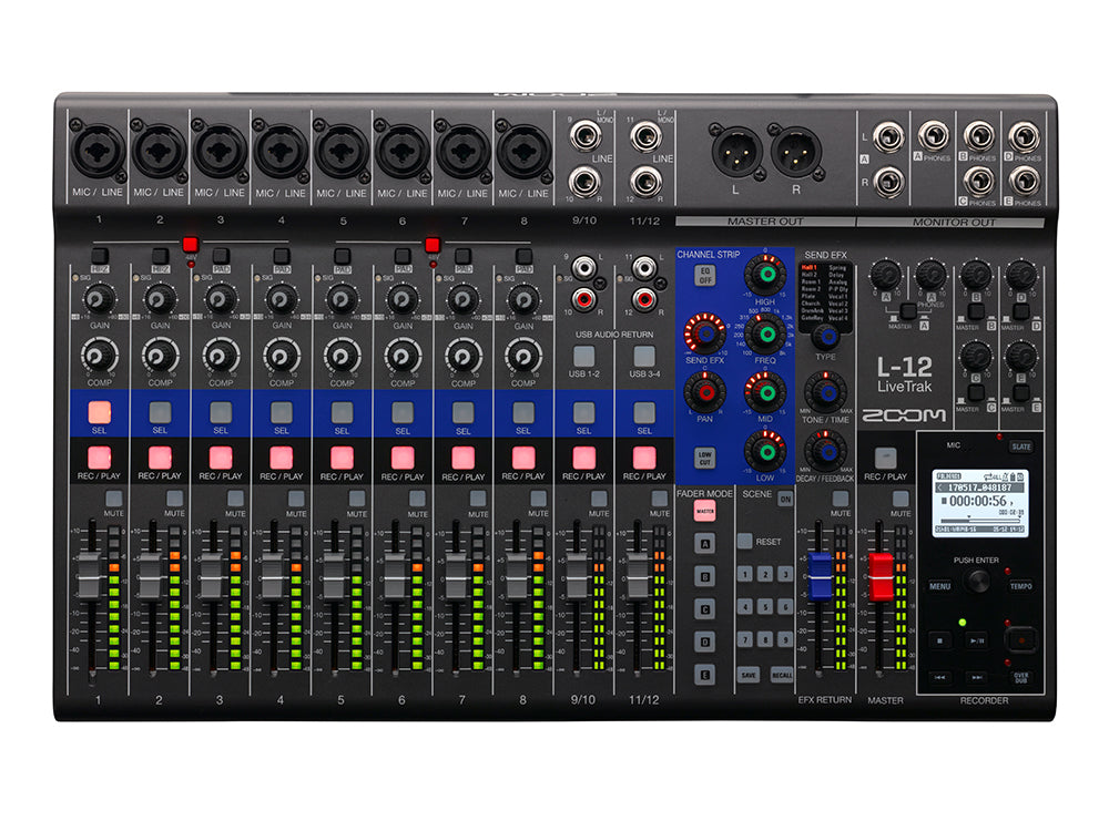 Zoom LiveTrak L-12 Digital Mixer + Recorder — Tom Lee Music