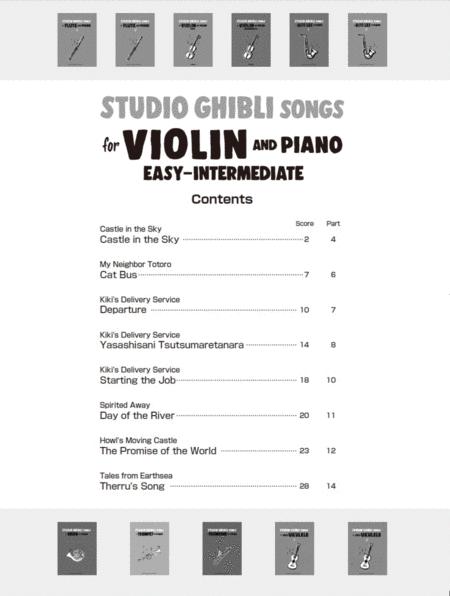 Studio Ghibli Songs for Violin and Piano Easy and Intermediate