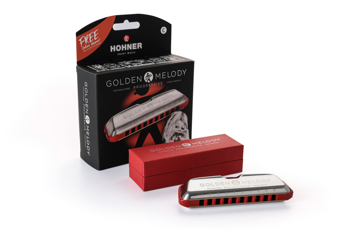 Golden melody shop harmonica set